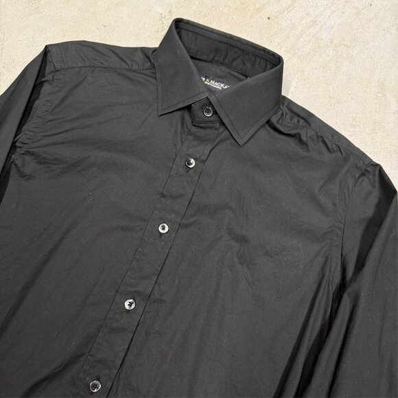 Spier & Mackay Dress Shirt Long Sleeve Black Mens Slim Fit 15 Small - Picture 3 of 8